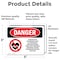 Signmission Radiation & Laser Sign, 3.5 in H x 5 in W, Vinyl Decal, Rectangle OS-2PACK-DS-D-35-L-1694 - alternate 2